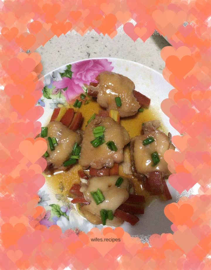 Chicken wings wrapped with carrots