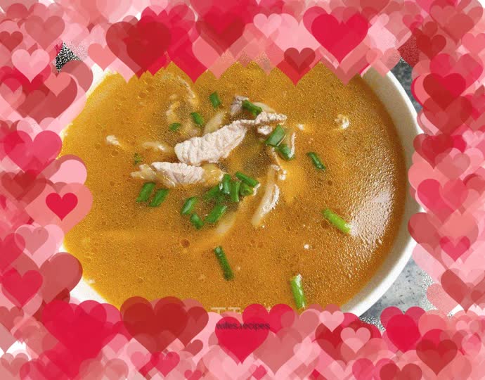 Mustard shredded pork soup