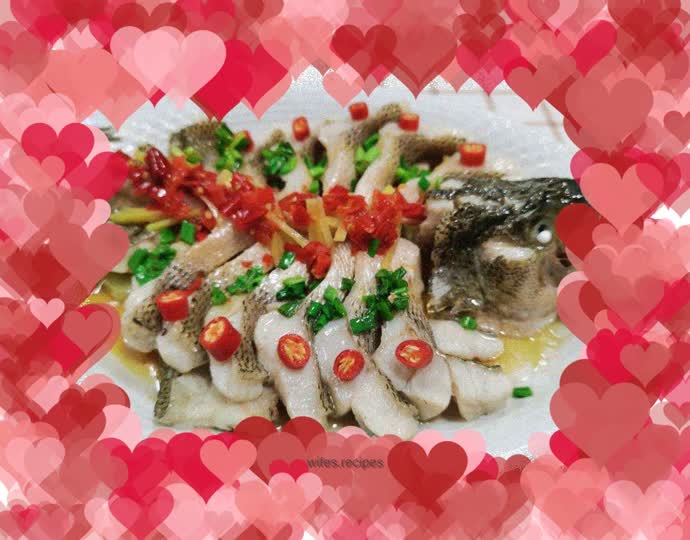Steamed seabass