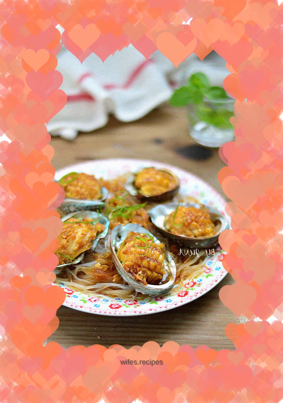 Steamed abalone with garlic vermicelli
