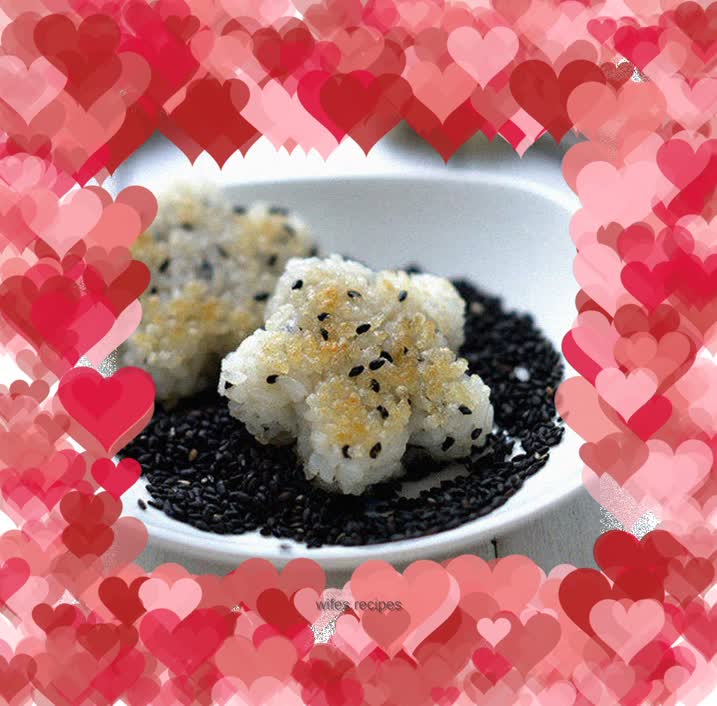 Black sesame rice cake