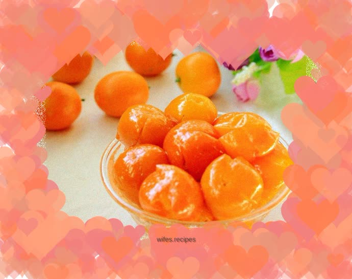 Kumquat with sugar juice
