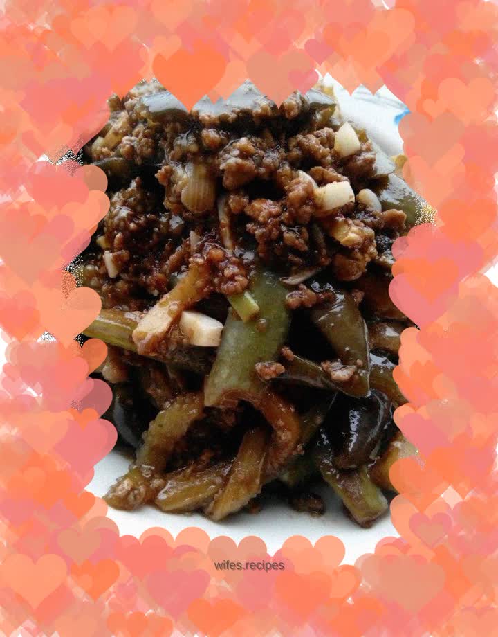 Shredded Eggplant with Minced Pork and Oyster Sauce