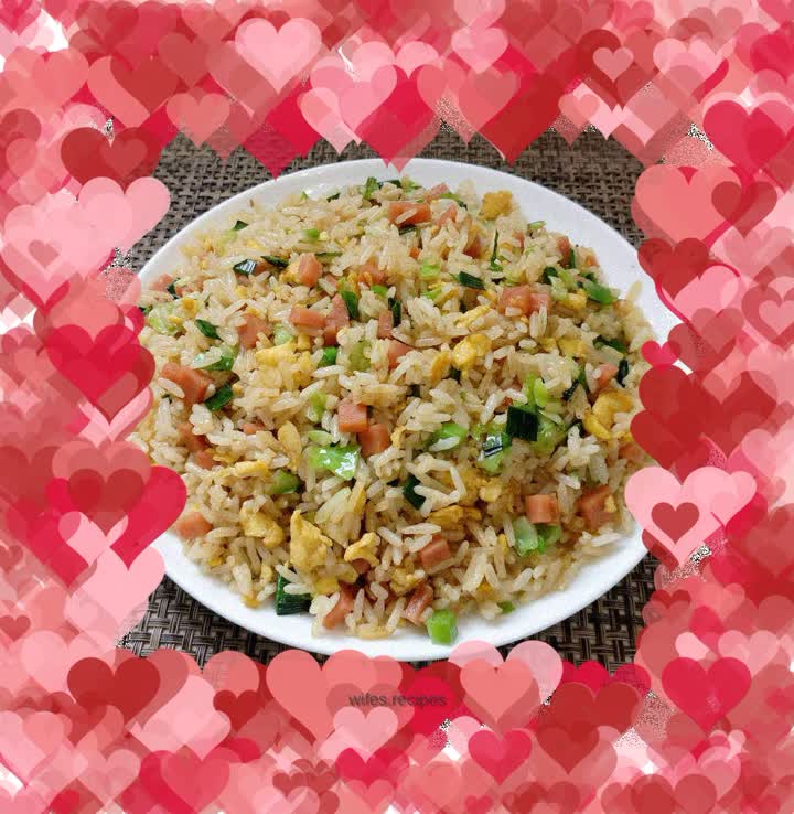 Cabbage, ham and egg fried rice