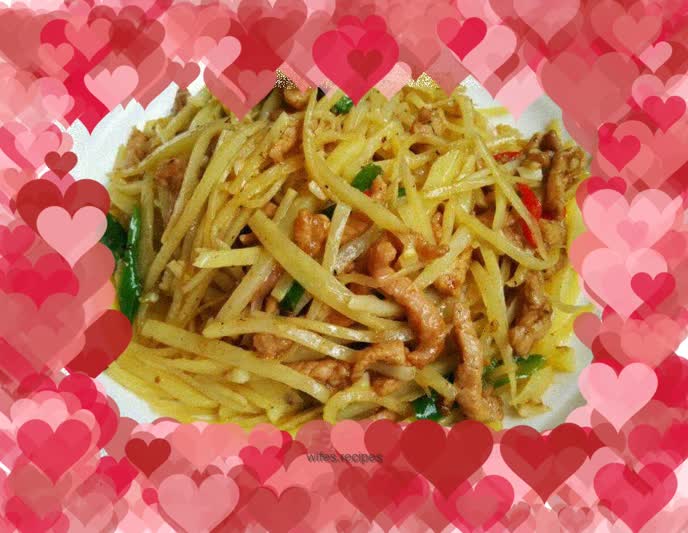 Stir-fried lean meat and shredded potatoes