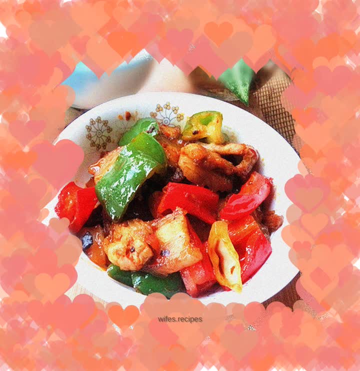 Twice-cooked pork with double peppers