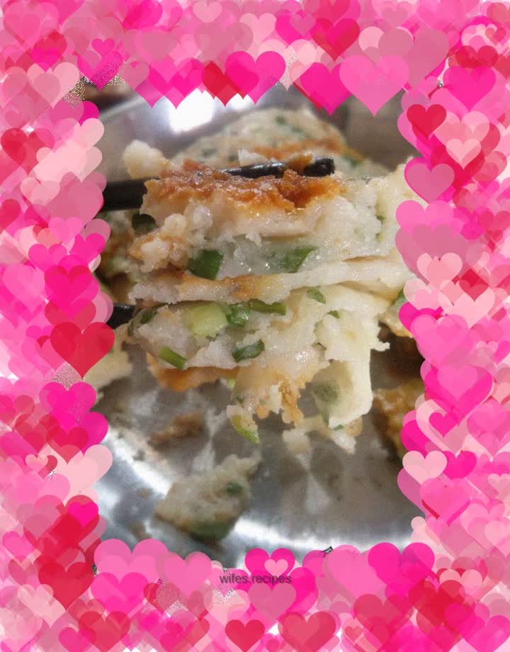 Soft Bun Pancake with Green Onions