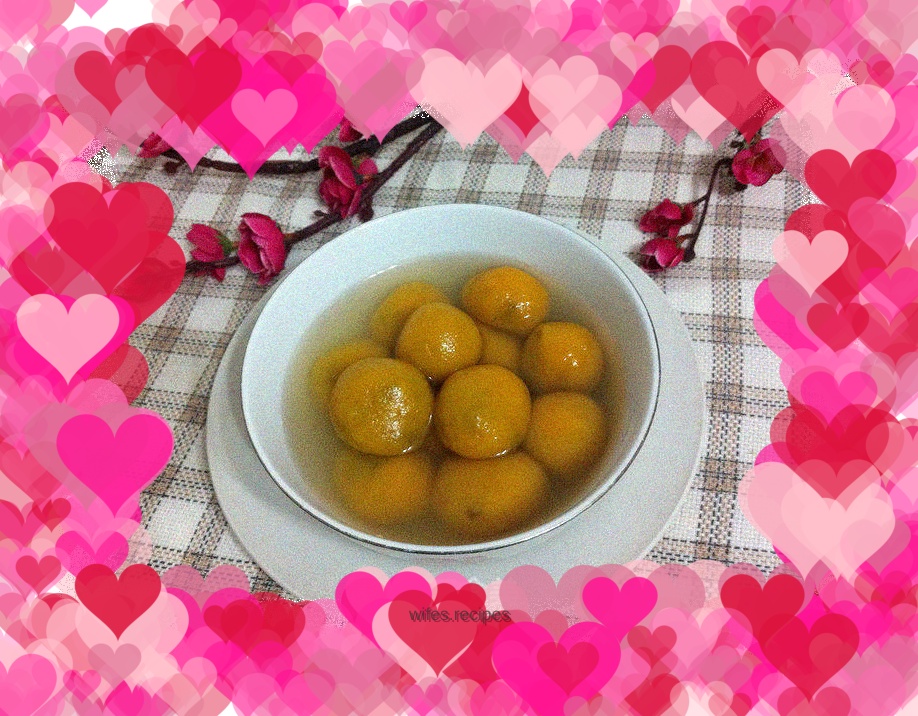 Pumpkin and jujube glutinous rice balls