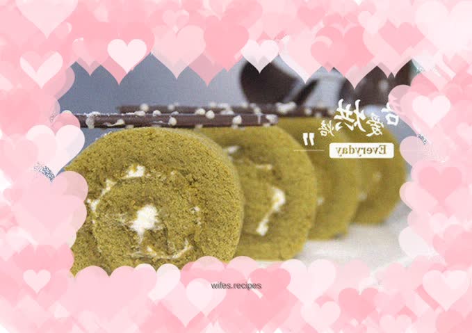 Matcha cake roll
