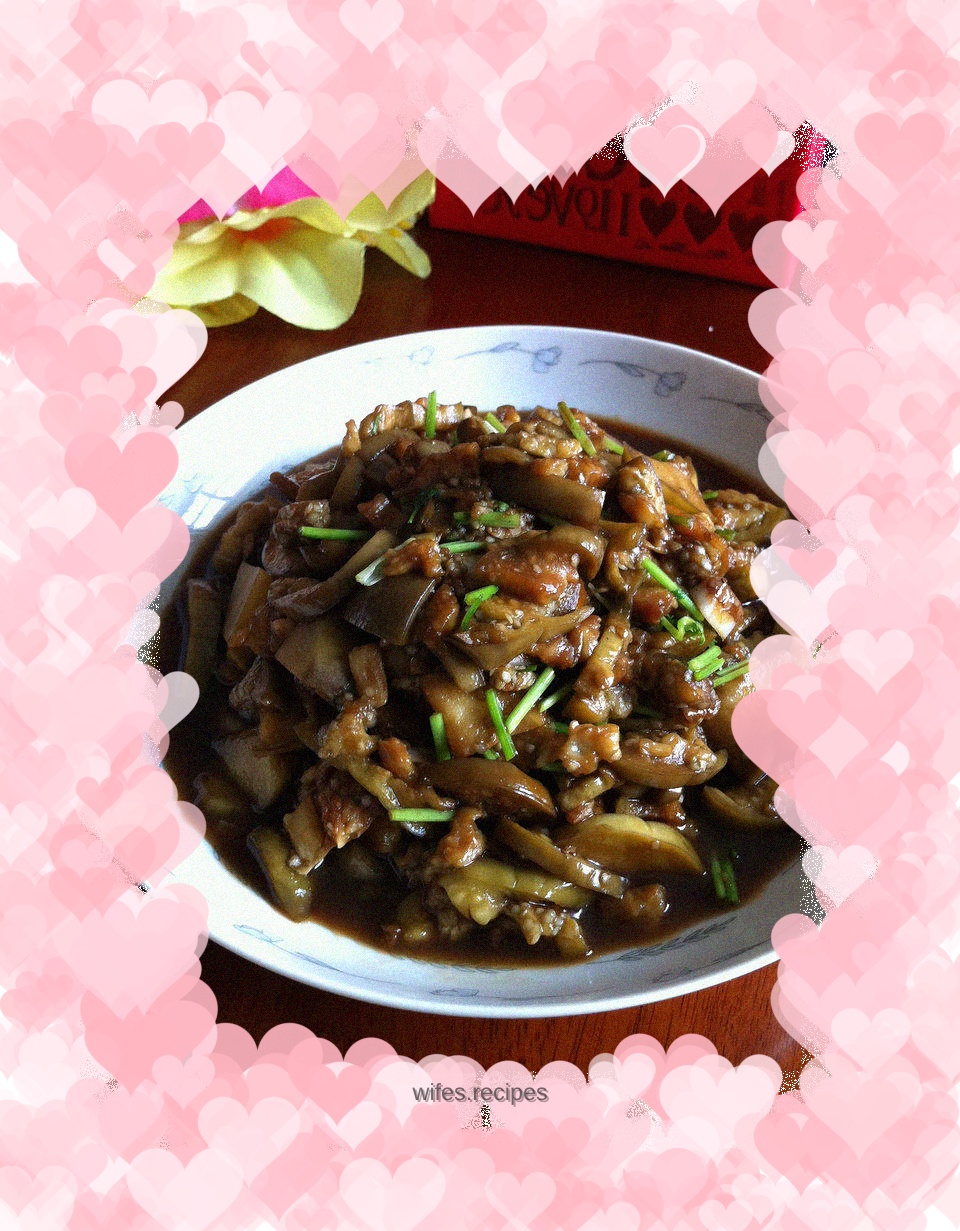 Steamed eggplant
