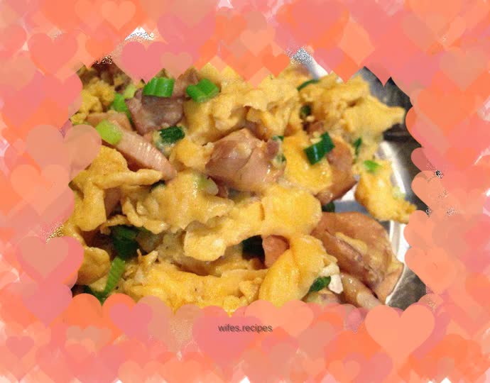 Fried egg with fish maw