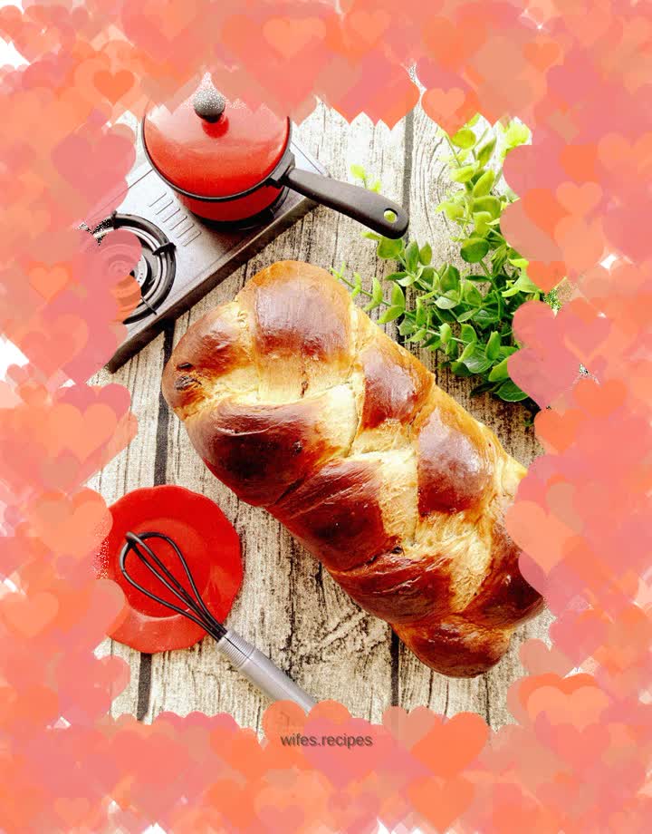 Raisin braided bread