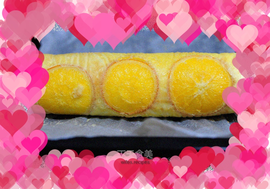 【Orange Strawberry Cake Roll】