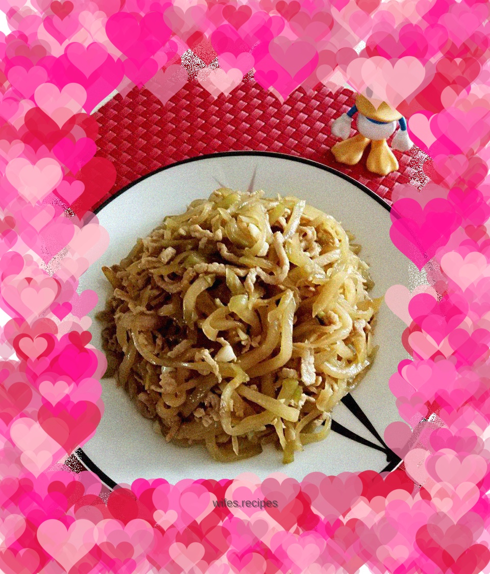 Shredded pork mustard