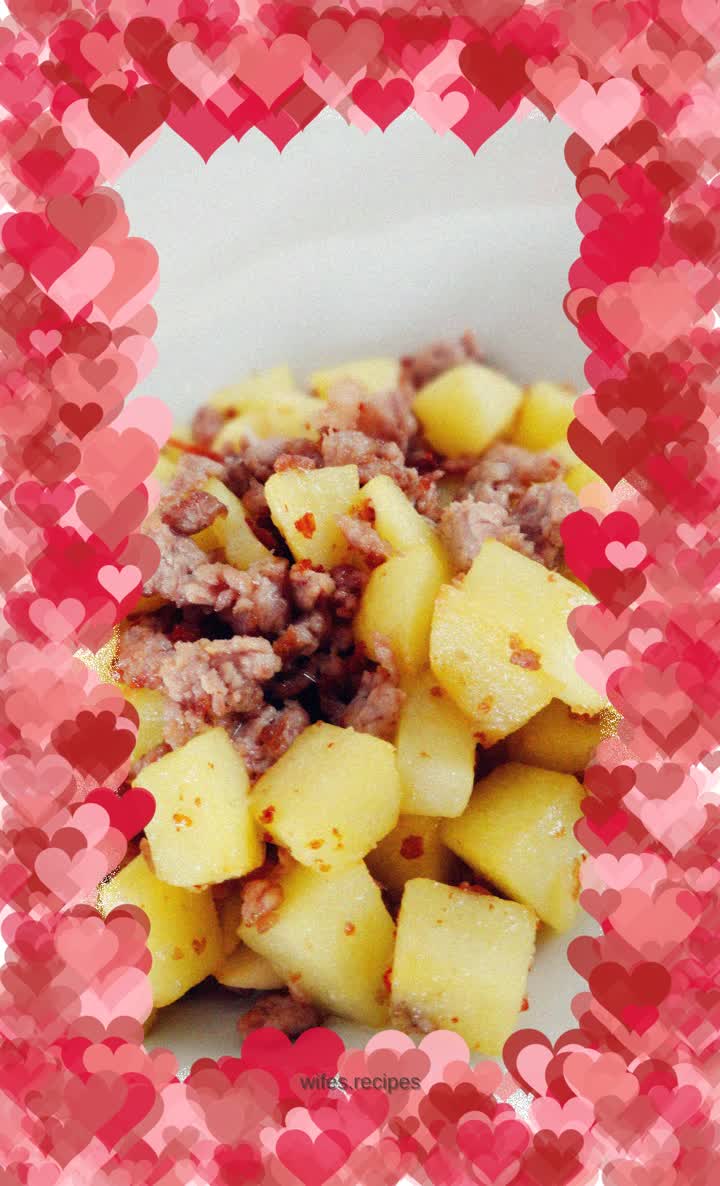 Popped diced potatoes