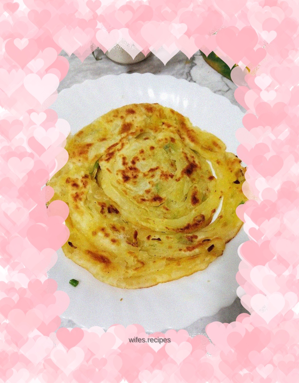 Homemade scallion pancake