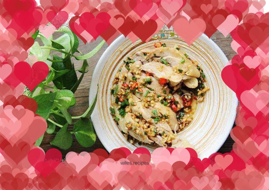 White-cut chicken with scallion oil