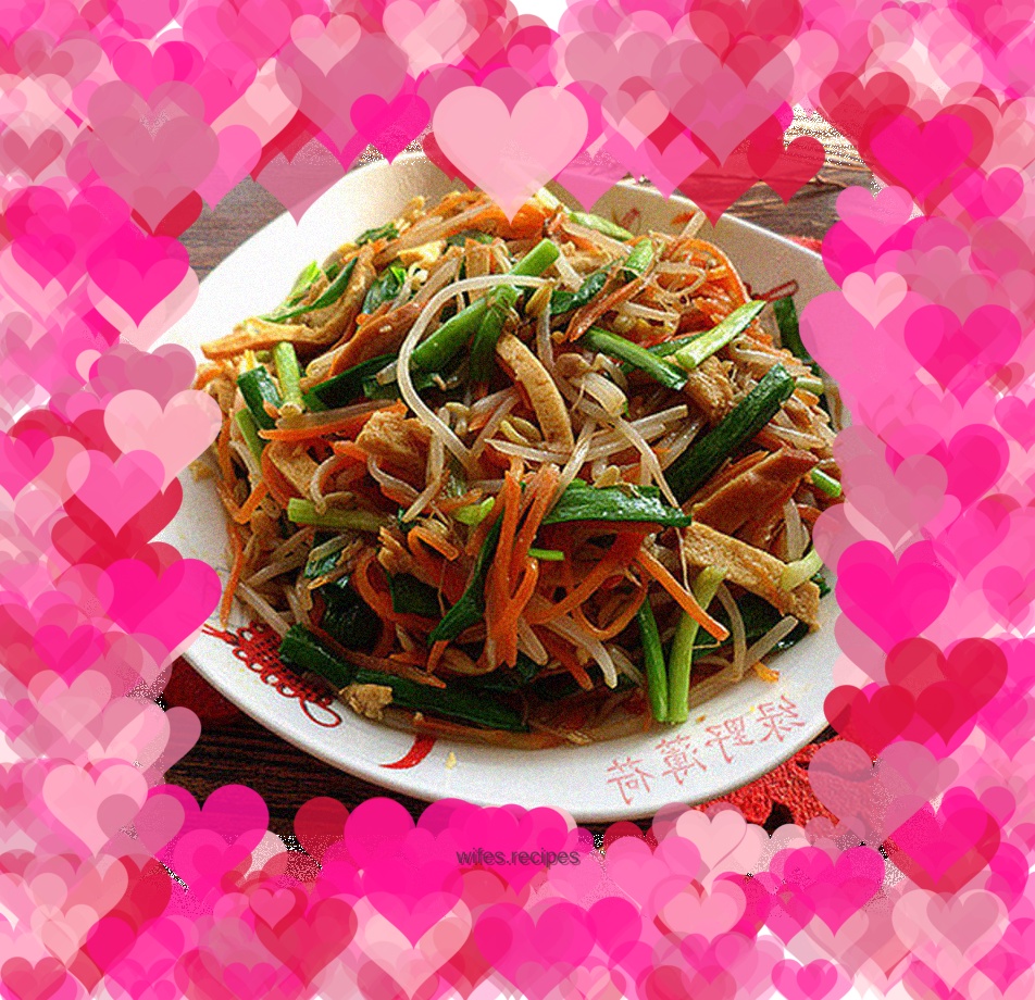 Vegetarian stir-fried Japanese vegetables