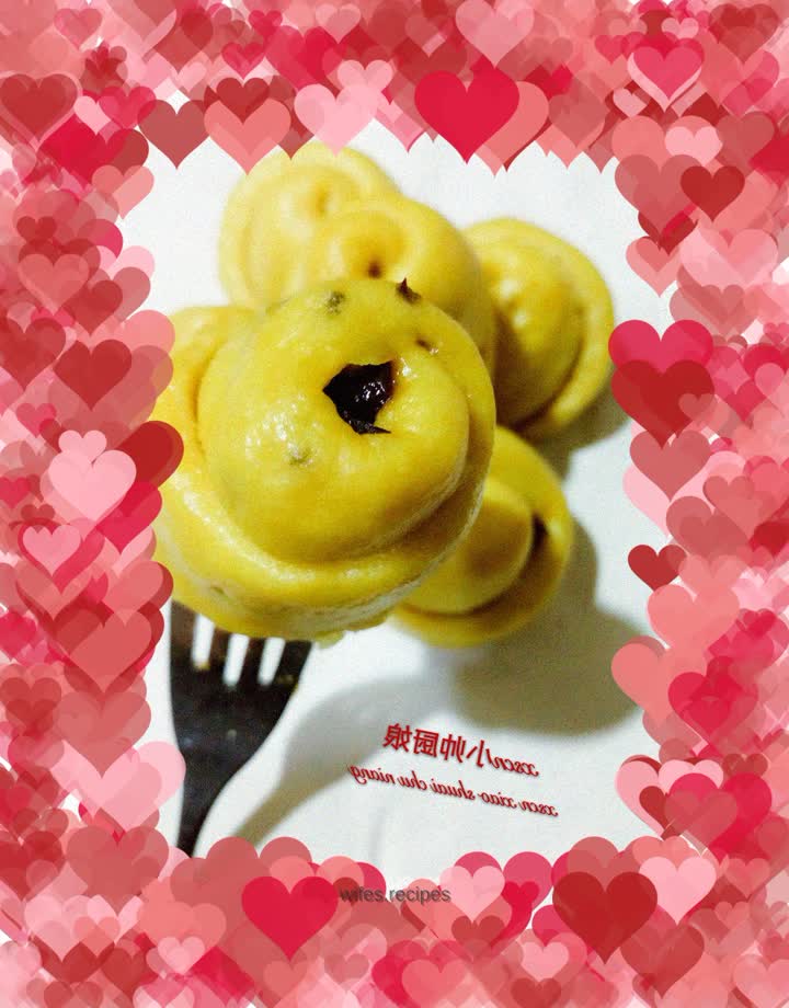 【Hebei】Yellow rose steamed buns~Donkey-hide gelatin, date, pumpkin, corn, candied dates and rose steamed buns
