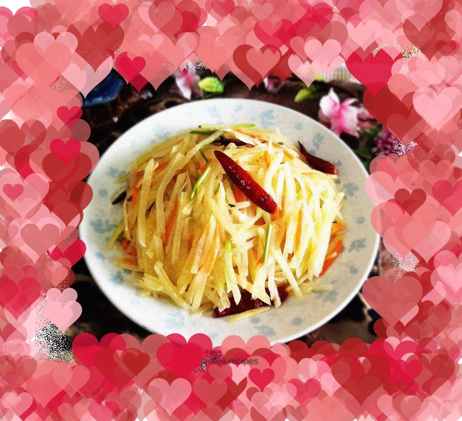 Vinegar potato shreds