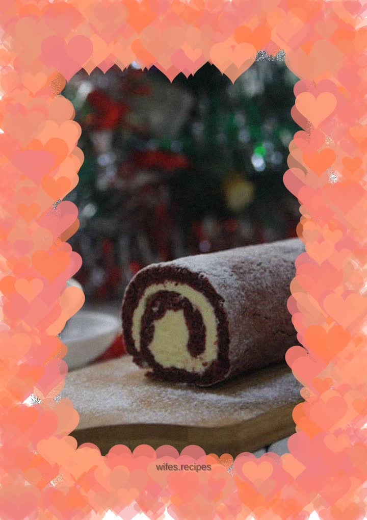 [Tomato Recipe] Red Velvet Frosted Cake Roll-delightful and very festive