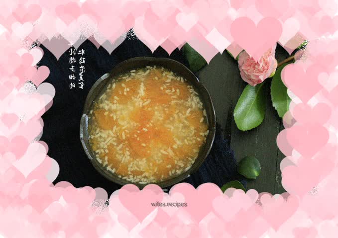 Rice wine and orange sweet soup