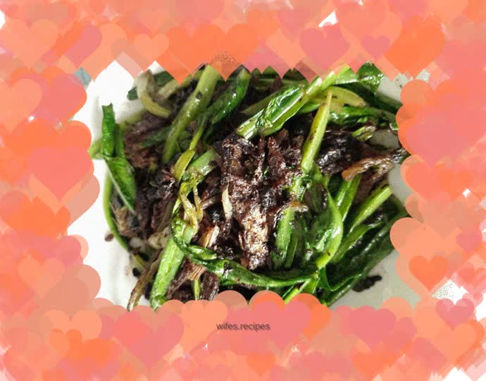 Dace with black bean sauce and lettuce