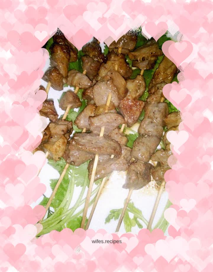 Oven delicacies, [mutton skewers]