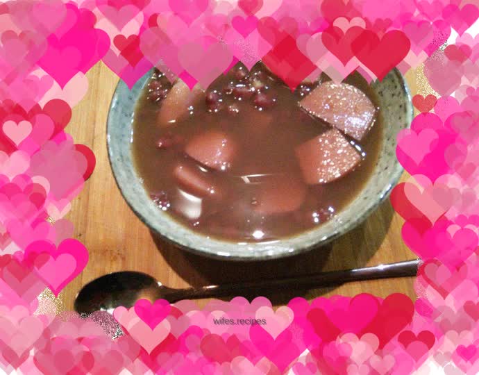 Taro and red bean syrup