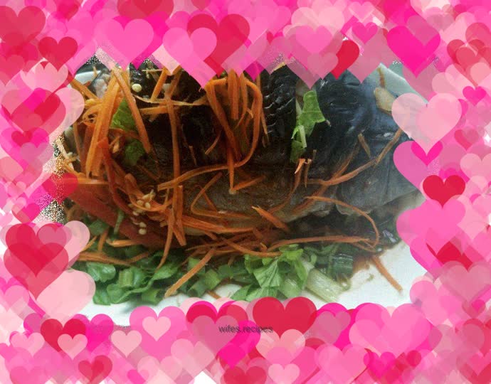 Steamed striped fish