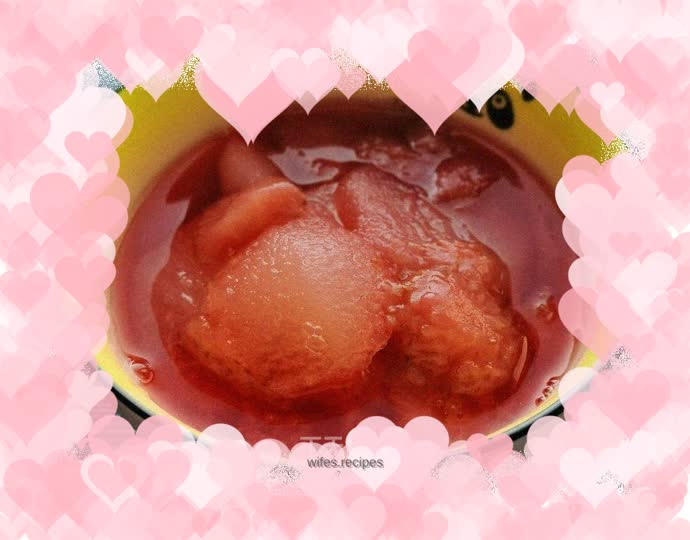 Strawberry Stewed Pear