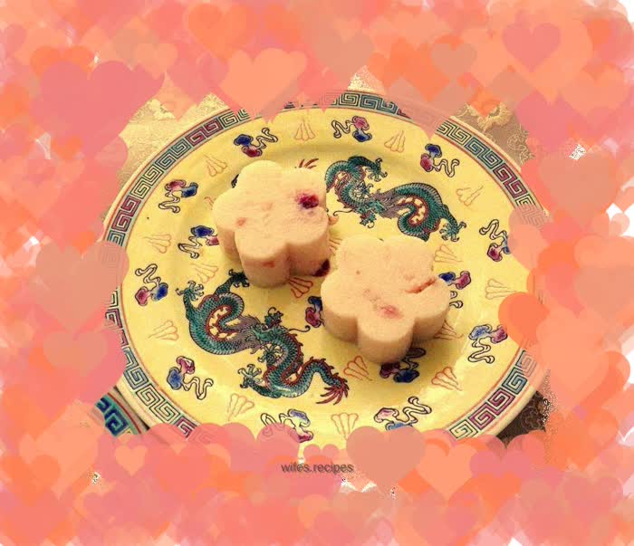 Rose lotus root powder milk cake