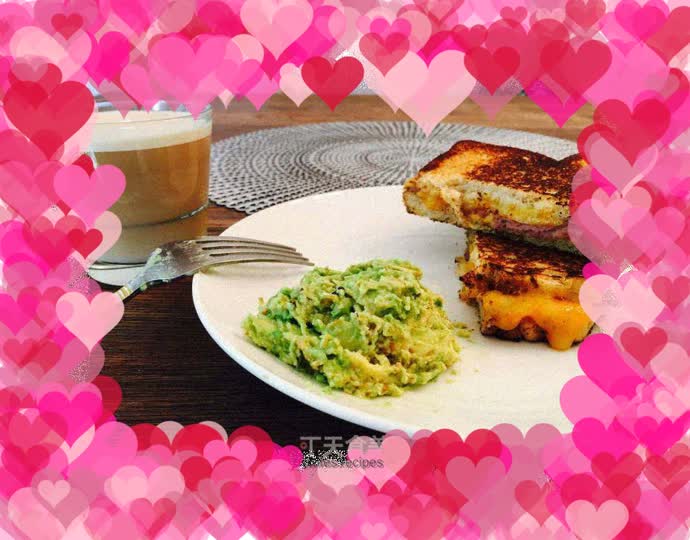 Fried cheese sandwich breakfast