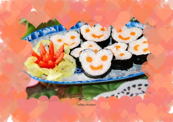 Children's creative rice----cute Mickey sushi roll