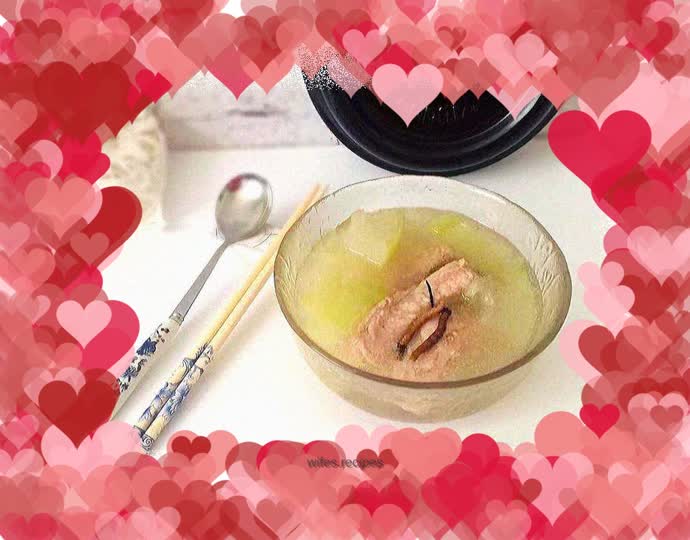 Cordyceps, winter melon and pork ribs soup