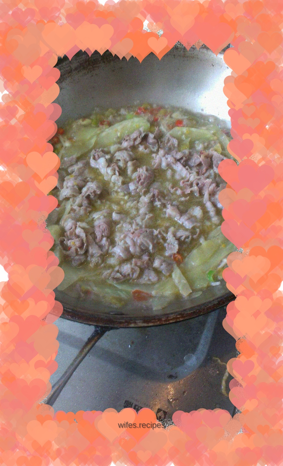 Fatty beef in sour soup