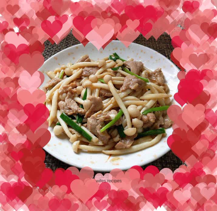 Stir-fried Pork Slices with White Jade Mushrooms
