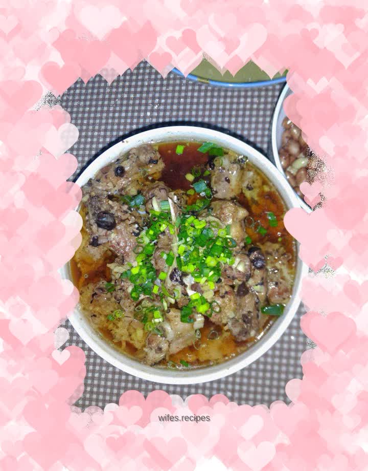 Simple version of black bean pork ribs
