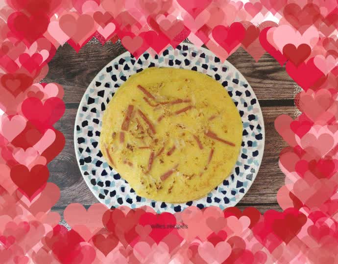 First vegetable egg pancake