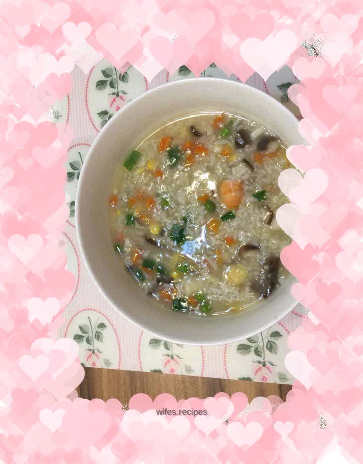 Sea cucumber and vegetable porridge