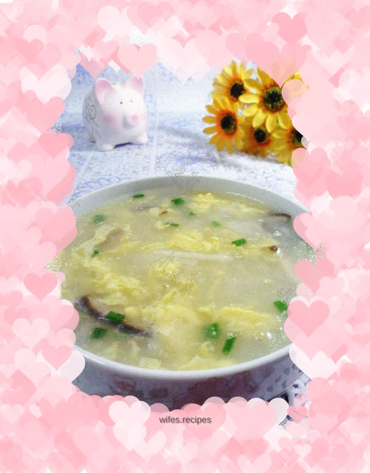 Mushroom, Yam and Egg Drop Soup