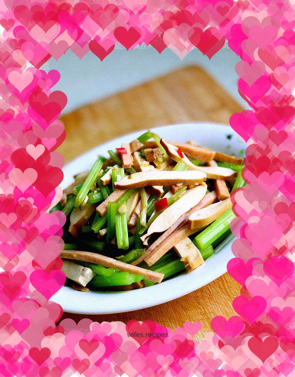 【Zhejiang】Celery and ham mixed with dried fragrant spices