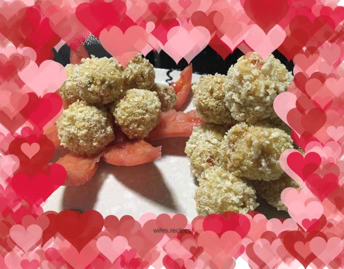 Golden Rice Balls with Tomato Sauce