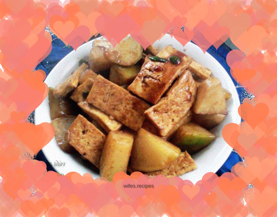 Oyster tofu and braised radish