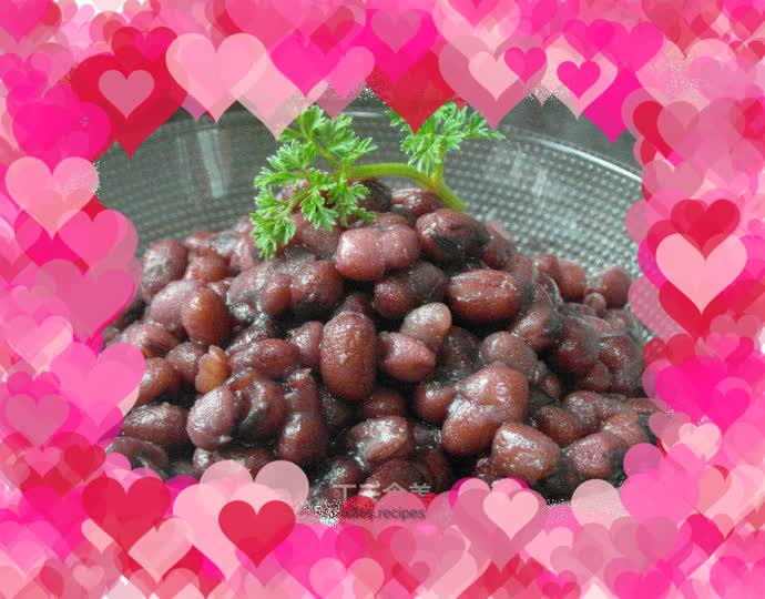 Homemade honey red beans