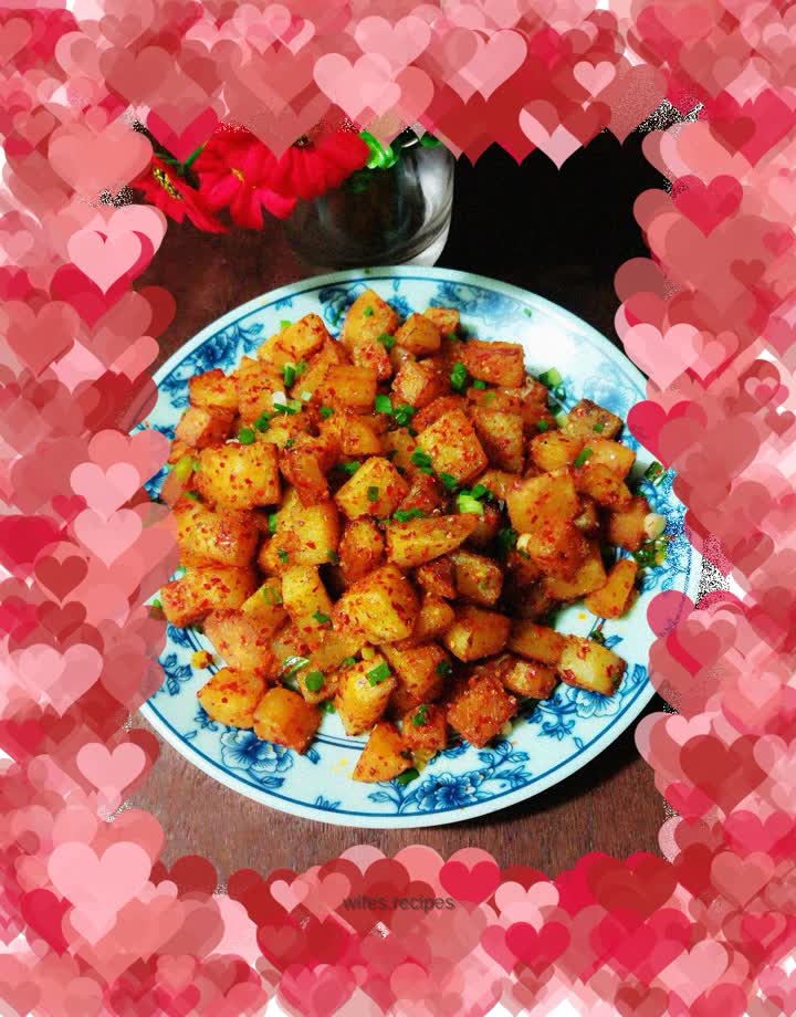 Spicy cumin diced potatoes