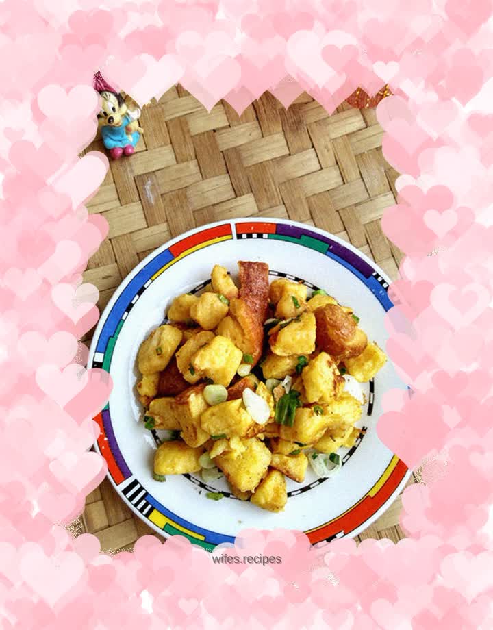 Fried Whole Wheat Toast with Scallions and Eggs