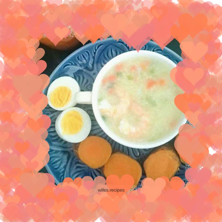 Vegetable and seafood porridge
