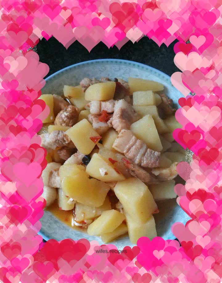 Potato-roasted pork belly