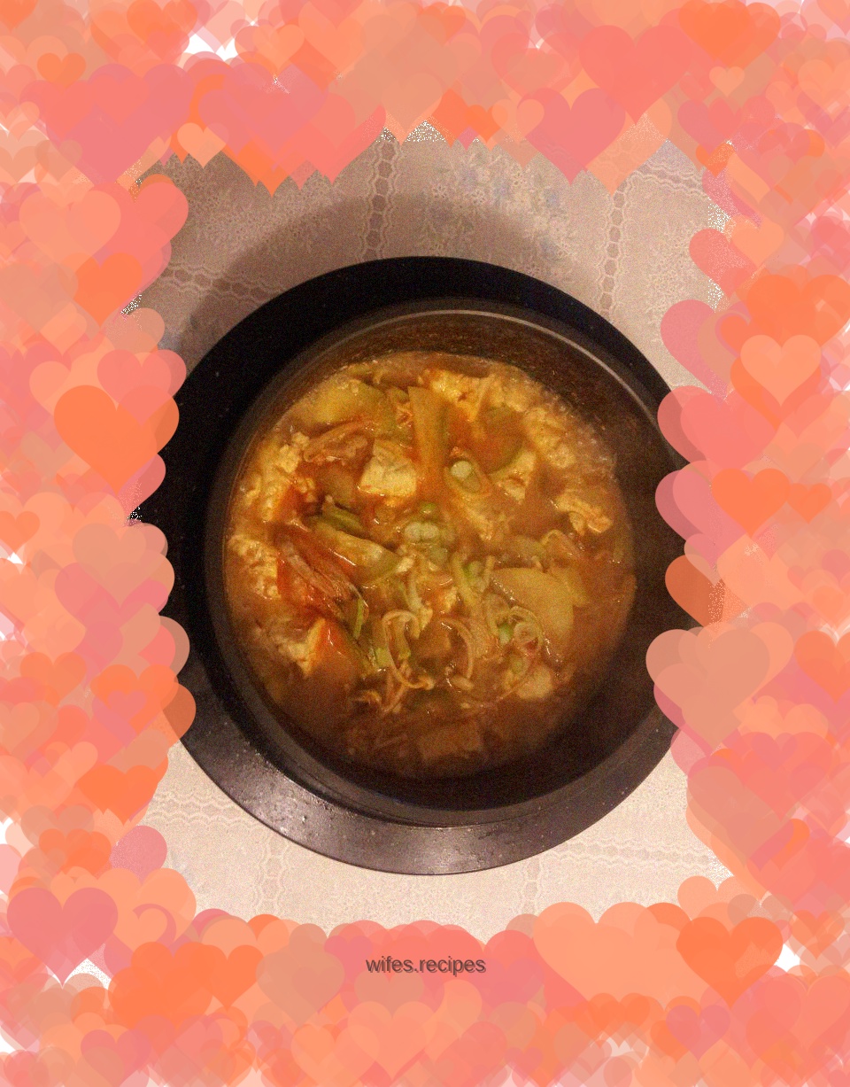 Korean soybean paste soup